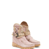 Wedge Moccasin Boots Greta Silverstone Rose