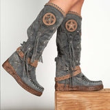 Wedge Moccasin Boots Mirea Silverstone Cenere