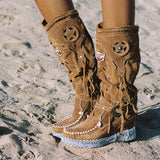 Wedge Moccasin Boots Mirea Silverstone Chandail