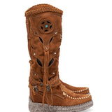 Wedge Moccasin Boots Mirea Silverstone Chandail