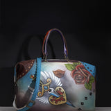 Studded Leather Bag Megan Saddle Wash