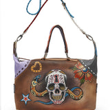 Studded Leather Bag Megan Saddle Wash