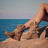 Wedge Moccasin Boots Maya Nature Underwood