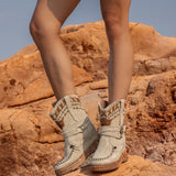 Wedge Moccasin Boots Maya Silverstone Ghost