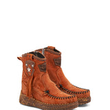 Wedge Moccasin Boots Elsa Silverstone Orange