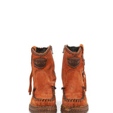 Wedge Moccasin Boots Elsa Silverstone Orange