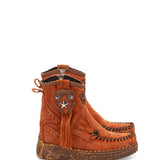 Wedge Moccasin Boots Elsa Silverstone Orange