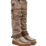 Wedge Moccasin Boots Strider Silverstone Corda