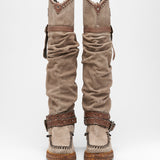 Wedge Moccasin Boots Strider Silverstone Corda