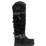 Wedge Moccasin Boots Strider Silverstone Carbon