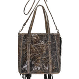 Studded Leather Bag Eclipse Woodlux Slate