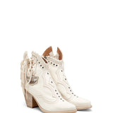 Western Leather Boots Camelia Camel Blanche