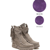 Wedge Moccasin Boots Lola Silverstone Lavender