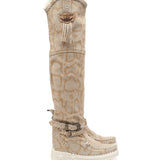 Wedge Moccasin Boots Prya Slyther Blanco