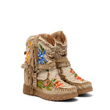 Wedge Moccasin Boots Arya Limited Arte Linen