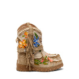 Wedge Moccasin Boots Arya Limited Arte Linen