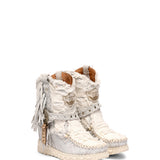 Wedge Moccasin Boots Arya Limited Washed Chalk