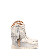 Wedge Moccasin Boots Arya Limited Washed Chalk