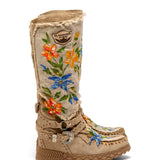 Wedge Moccasin Boots Larson Limited Arte Linen