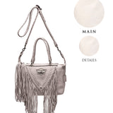 Studded Leather Bag Byron Silverstone Marine