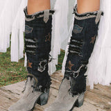 Western Leather Boots Rebel Atomic Canvas