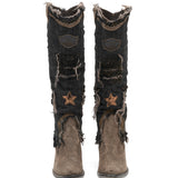 Western Leather Boots Rebel Atomic Canvas