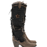 Western Leather Boots Rebel Atomic Canvas