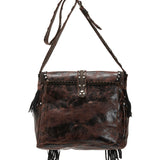 Studded Leather Bag Adele Wanted Chestnut