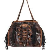 Studded Leather Bag Monica Wanted Chestnut