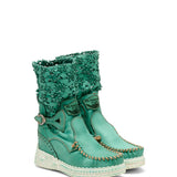 Wedge Moccasin Boots Fergie Abloom Acqua
