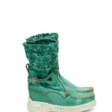 Wedge Moccasin Boots Fergie Abloom Acqua