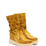 Wedge Moccasin Boots Fergie Abloom Yellow