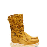 Wedge Moccasin Boots Fergie Abloom Yellow