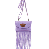 Fringed Leather Bag Lara Silverstone Lilla