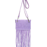 Fringed Leather Bag Lara Silverstone Lilla