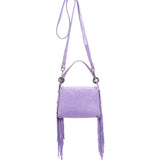 Fringed Leather Bag Daria Silverstone Lilla