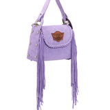 Fringed Leather Bag Daria Silverstone Lilla
