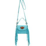 Borsetta In Pelle Con Frange Daria Silverstone Marine