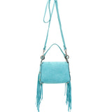 Borsetta In Pelle Con Frange Daria Silverstone Marine