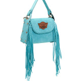 Borsetta In Pelle Con Frange Daria Silverstone Marine