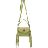 Fringed Leather Bag Daria Silverstone Apple