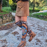 Stivale Indianino Con Zeppa Lucy Buffalo Brown Limited