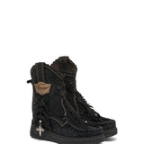 Wedge Moccasin Boots Hanid Silverstone Carbon