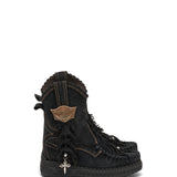 Wedge Moccasin Boots Hanid Silverstone Carbon