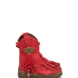 Wedge Moccasin Boots Hanid Silverstone Red
