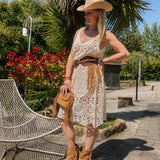 Boho Cotton Dress Isadora Resort Ecru