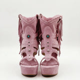 Leather Boot Sandals Amber Silverstone Rosa