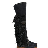 Flat Moccasin Boots Drifter Silverstone Carbon