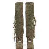 Flat Moccasin Boots Drifter Silverstone Truffle