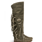Flat Moccasin Boots Drifter Silverstone Truffle